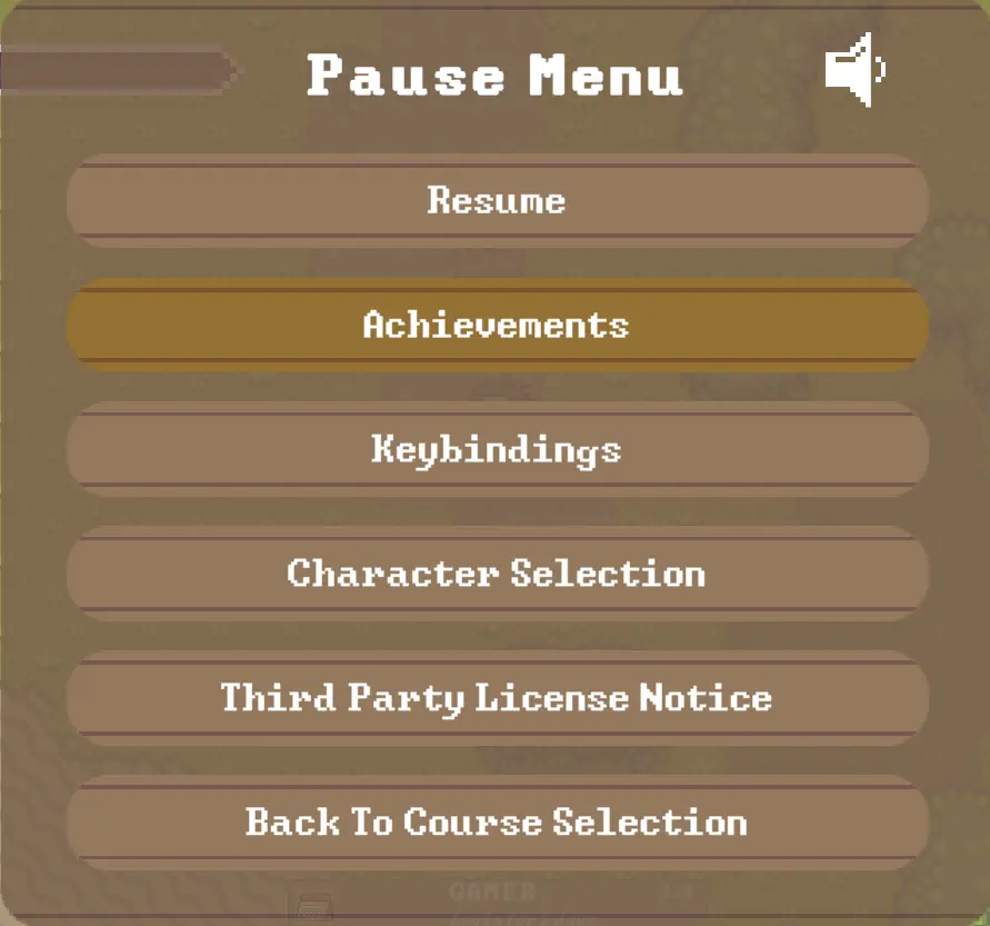 achievements category in pause menu
