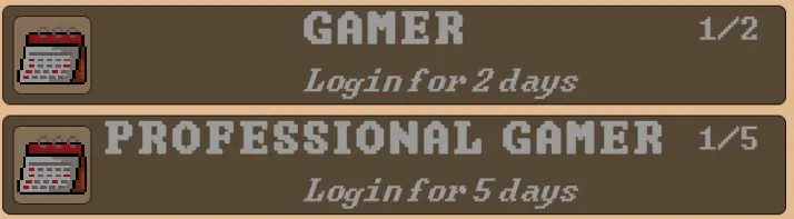 login achievement