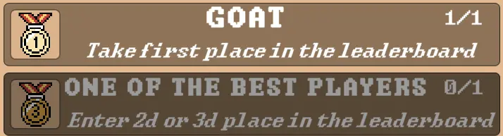 enter first 3 places in leaderboard