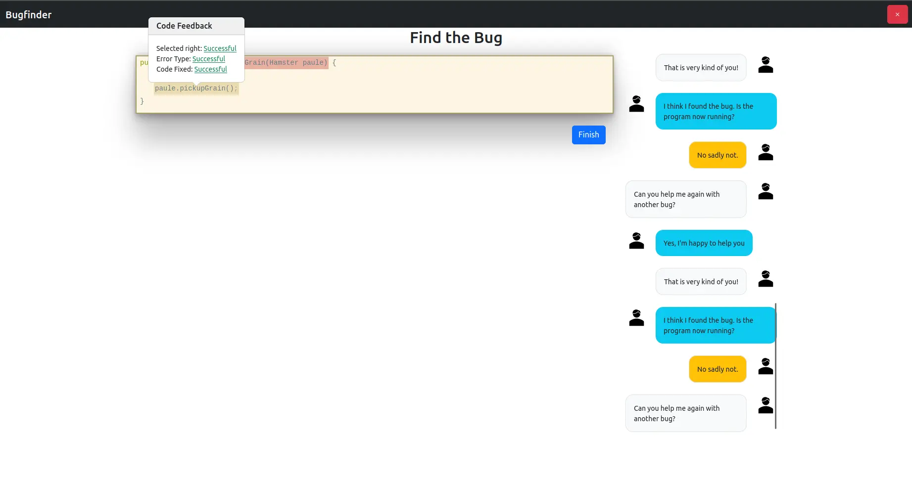 feedback screenshot