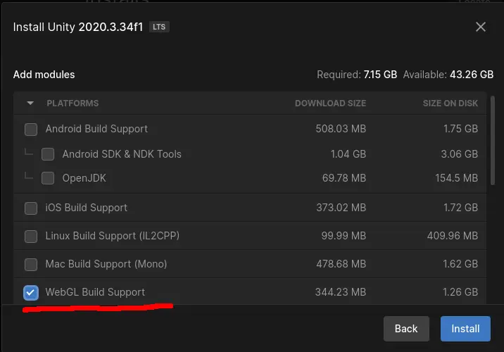check webgl build support