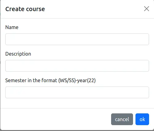 create course
