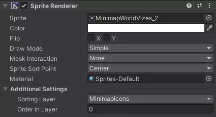 Sprite renderer component