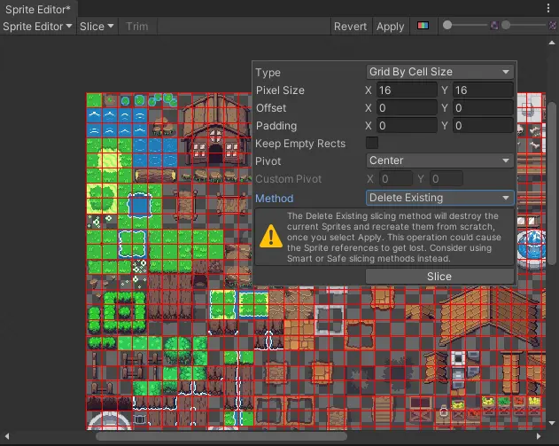 tile in sprite editor