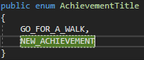 frontend enum of possible achievements