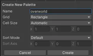 create new palette