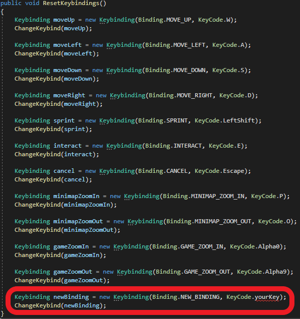 Default binding