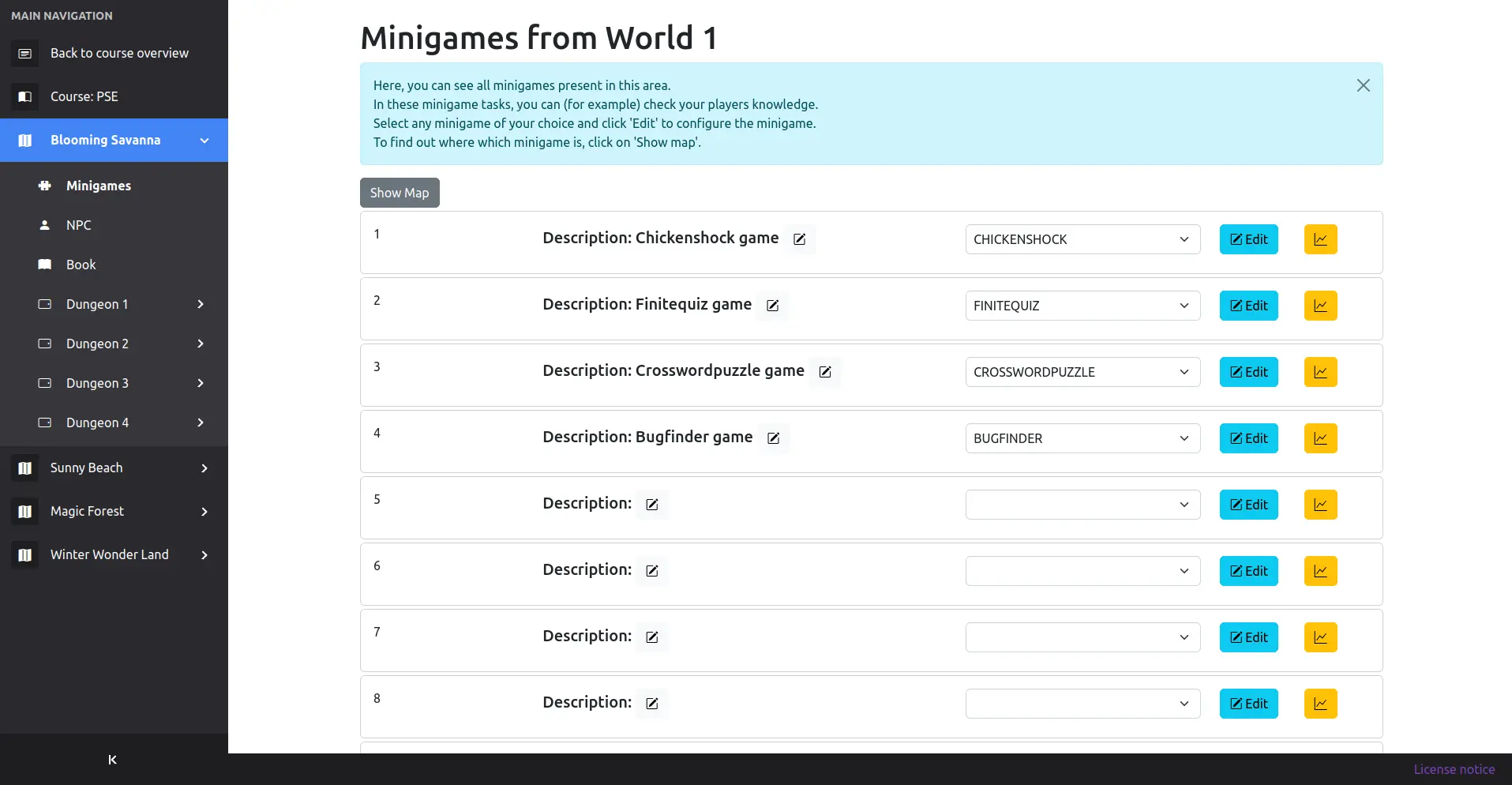 minigame view
